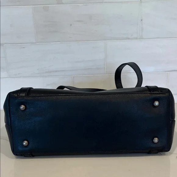 Patricia Nash Heritage Black Leather Chantilly Shoulder Satchel Tote Bag - Picture 8 of 16